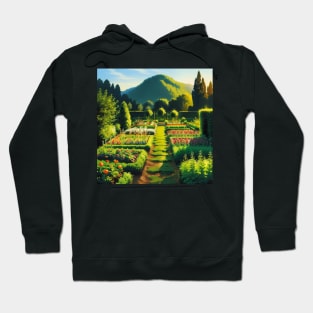 Vibrant Vegetable Garden in Summer - Inspired Scenery Hoodie